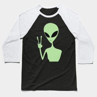 Peace Alien Baseball T-Shirt